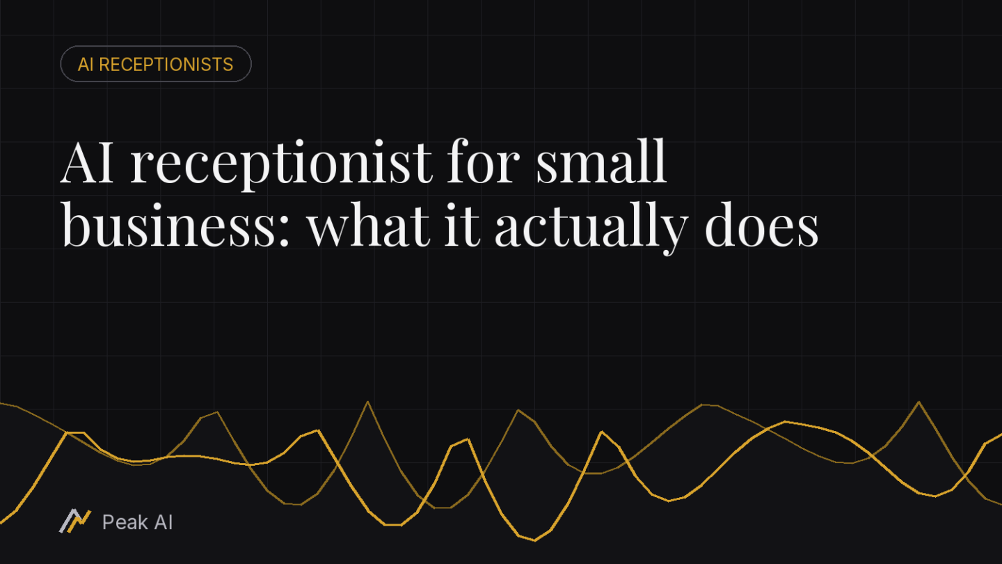 AI receptionist for small business: what it actually does