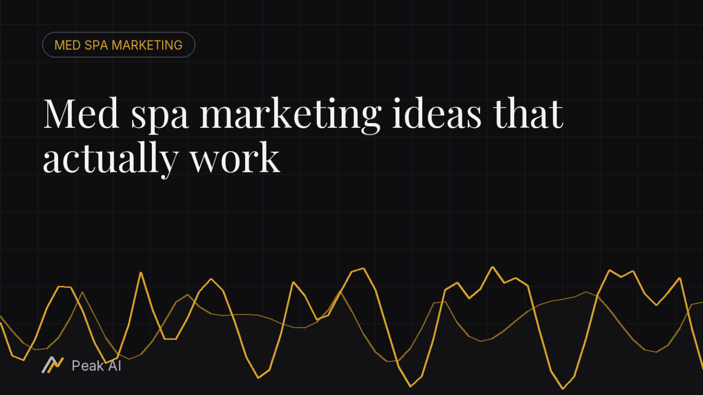 Med spa marketing ideas that actually work