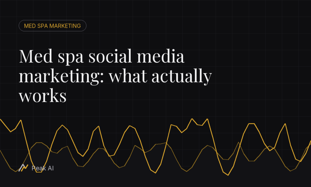 Med spa social media marketing: what actually works