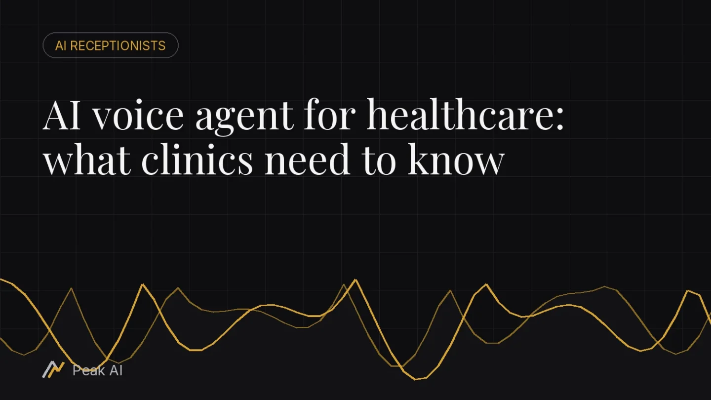 AI voice agent for healthcare: what clinics need to know
