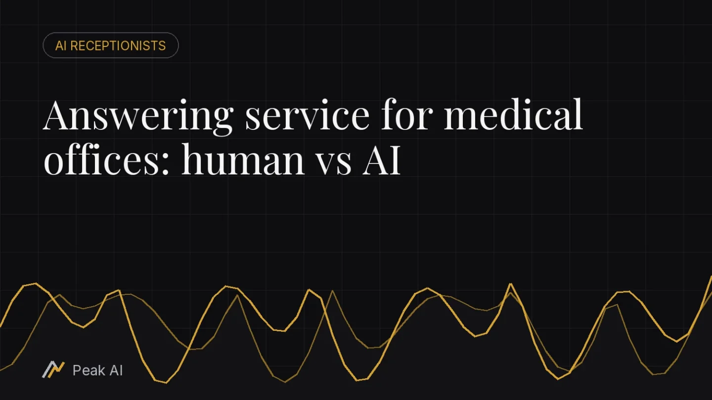 Answering service for medical offices: human vs AI