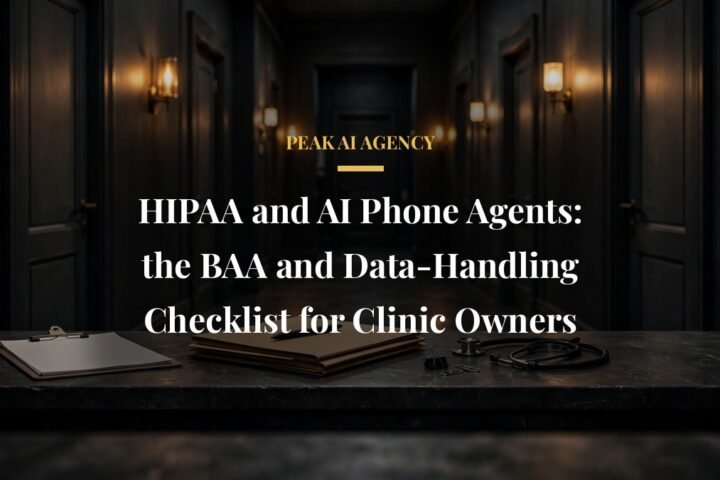 HIPAA and AI phone agents BAA and data handling checklist for clinics