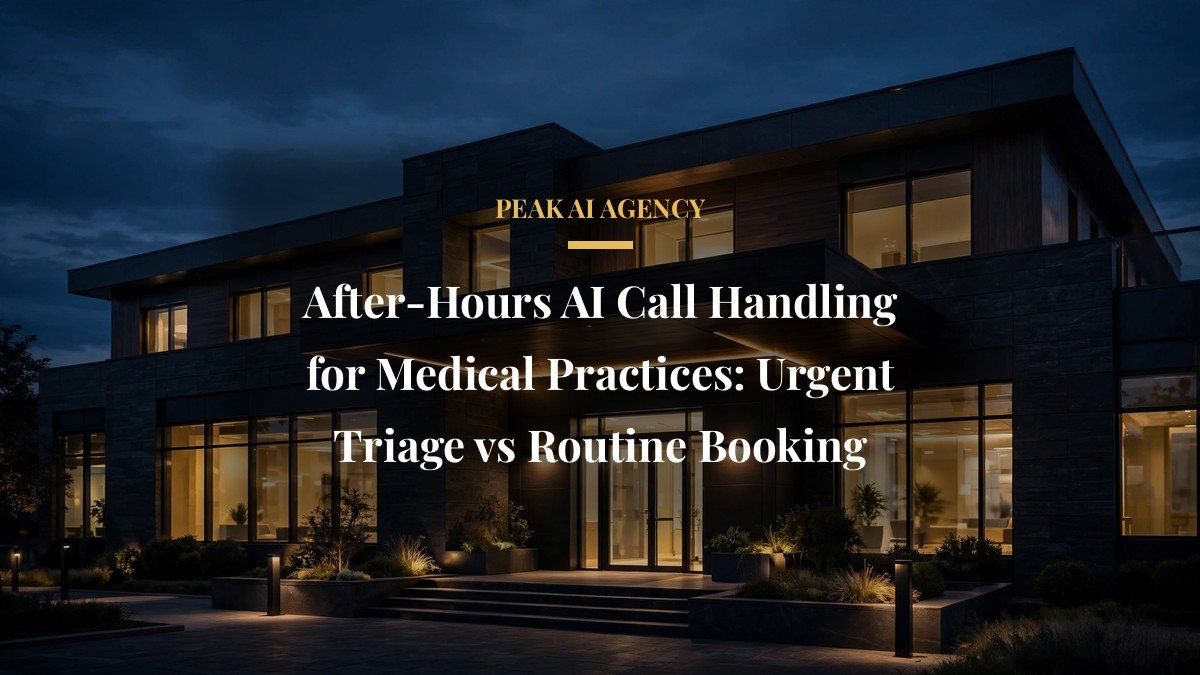 After-Hours AI Call Handling for Medical Practices: Urgent Triage vs Routine Booking