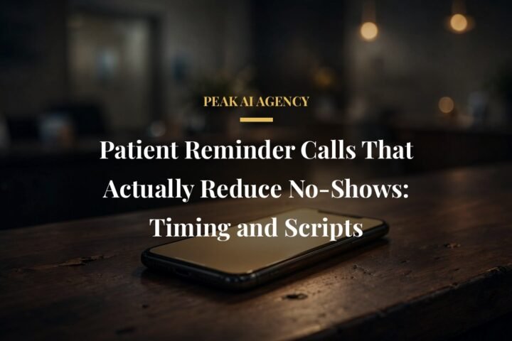 Patient reminder calls that reduce no shows for clinics