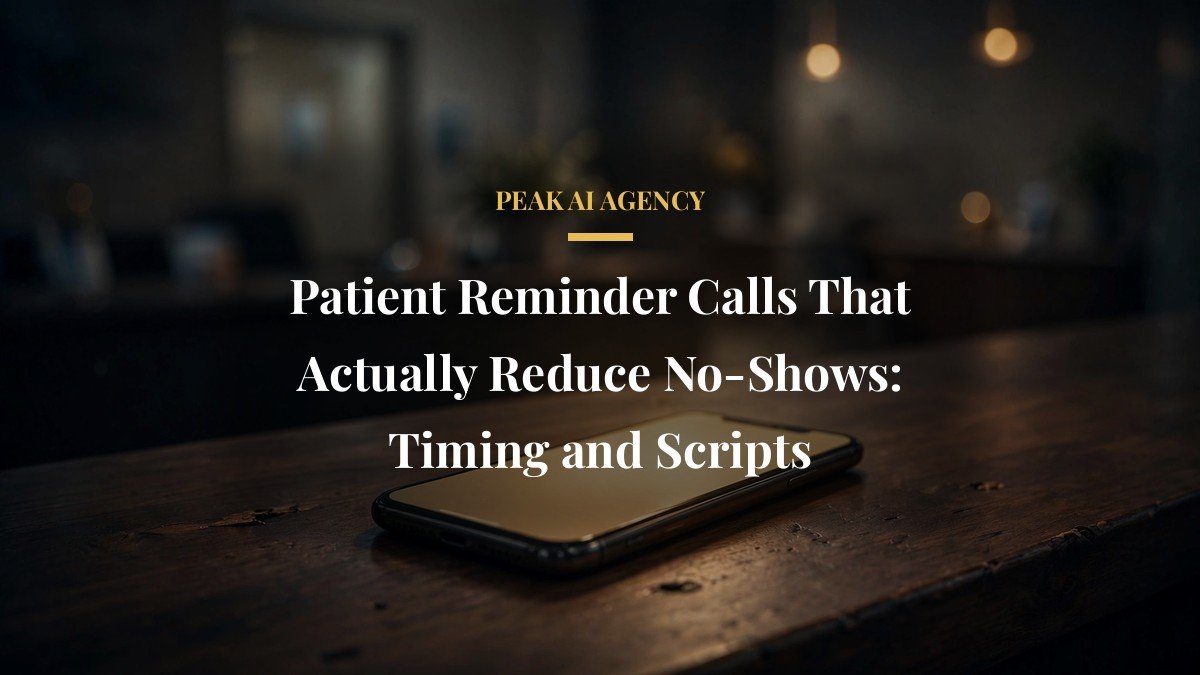 Patient Reminder Calls That Actually Reduce No-Shows: Timing and Scripts