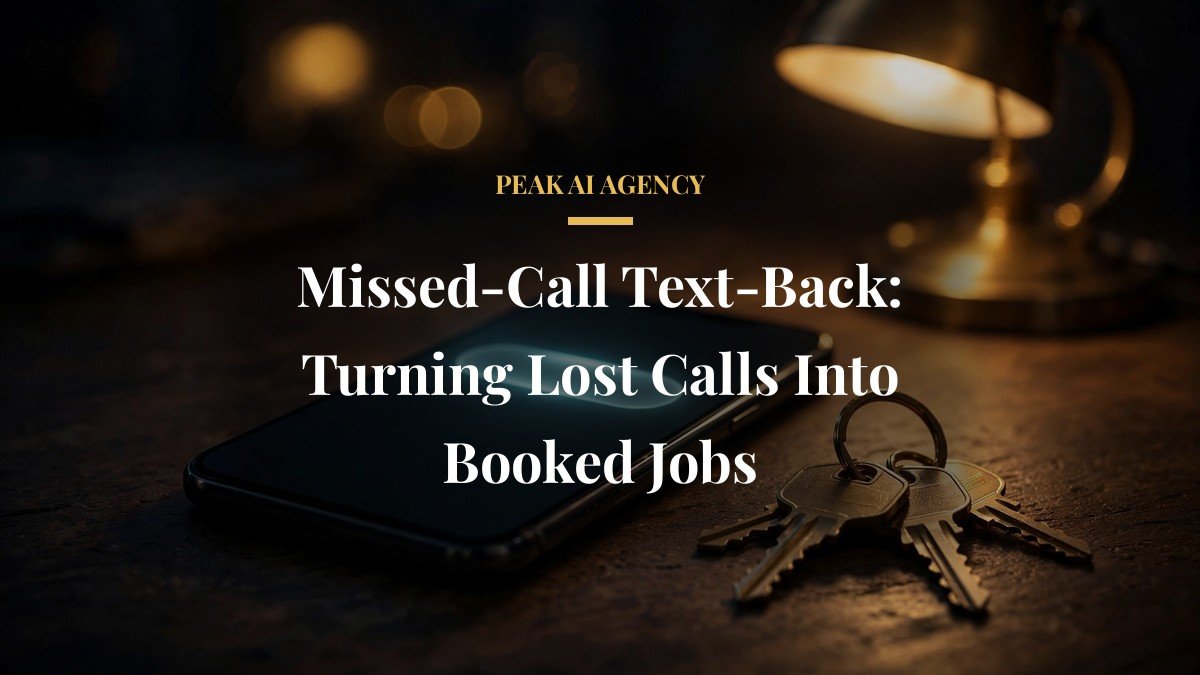 Missed-Call Text-Back: Turning Lost Calls Into Booked Jobs