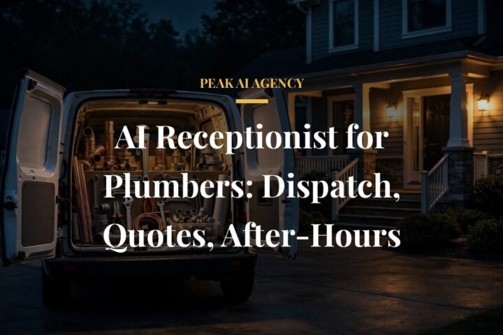 AI receptionist for plumbers managing dispatch and after-hours calls