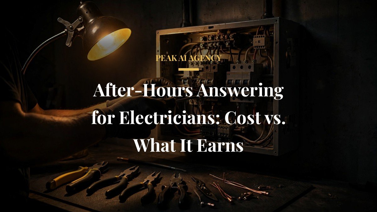 After-Hours Answering for Electricians: Cost vs. What It Earns