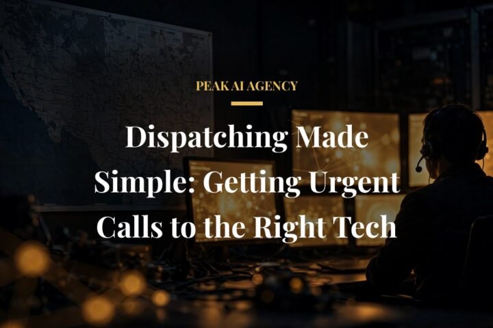 Contractor call dispatching routing urgent calls to technicians