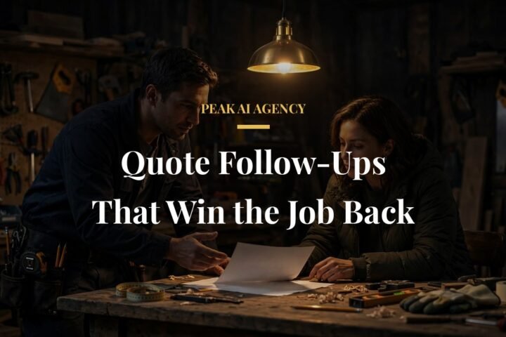 Contractor quote follow-up to win back jobs