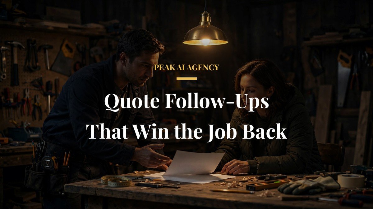 Quote Follow-Ups That Win the Job Back