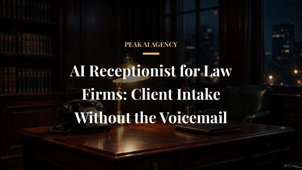 AI Receptionist for Law Firms: Client Intake Without the Voicemail