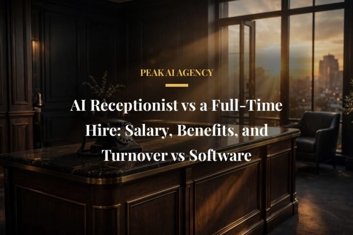 AI receptionist versus full-time receptionist cost comparison
