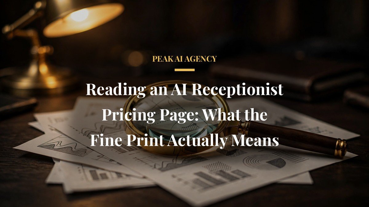 Reading an AI Receptionist Pricing Page: What the Fine Print Actually Means