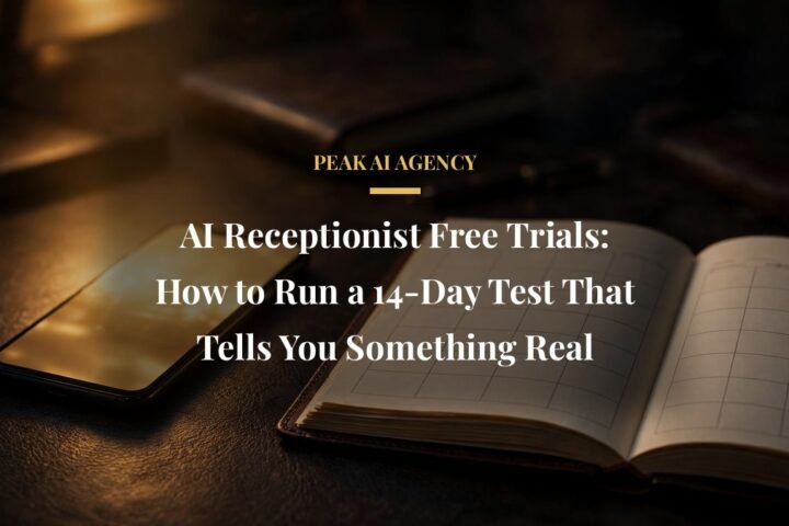 Testing an AI receptionist free trial on a smartphone