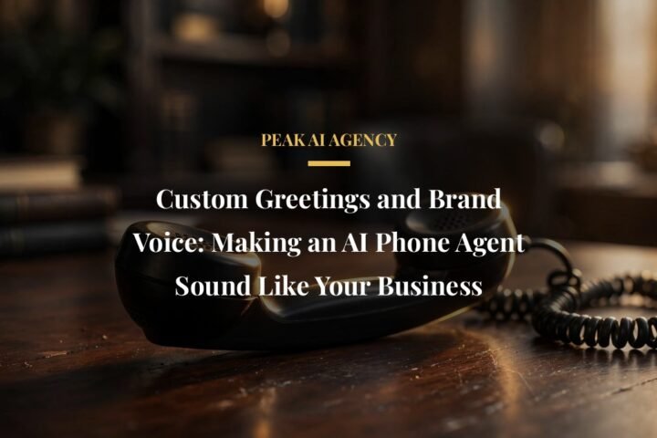 AI receptionist custom greeting and brand voice