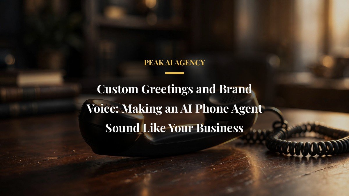 Custom Greetings and Brand Voice: Making an AI Phone Agent Sound Like Your Business