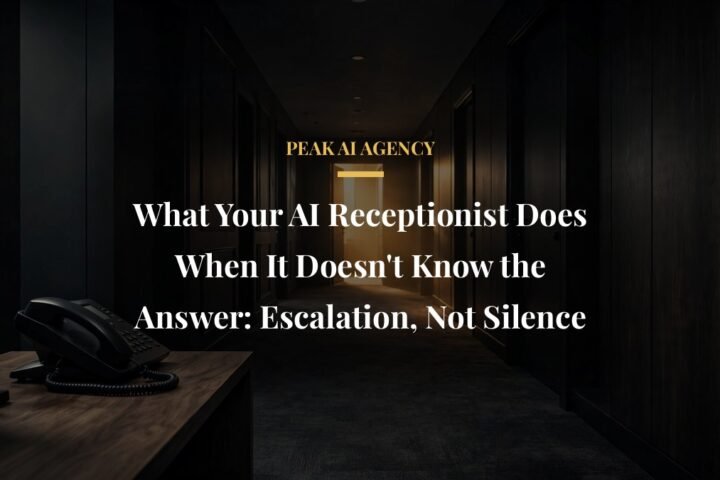AI receptionist escalation when it does not know the answer