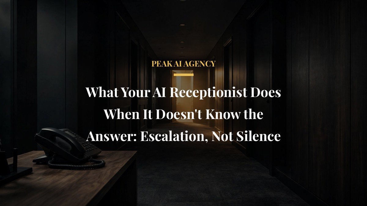 What Your AI Receptionist Does When It Doesn’t Know the Answer: Escalation, Not Silence