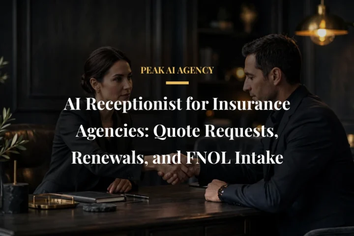 AI Receptionist for Insurance Agencies: Quote Requests, Renewals, and FNOL Intake