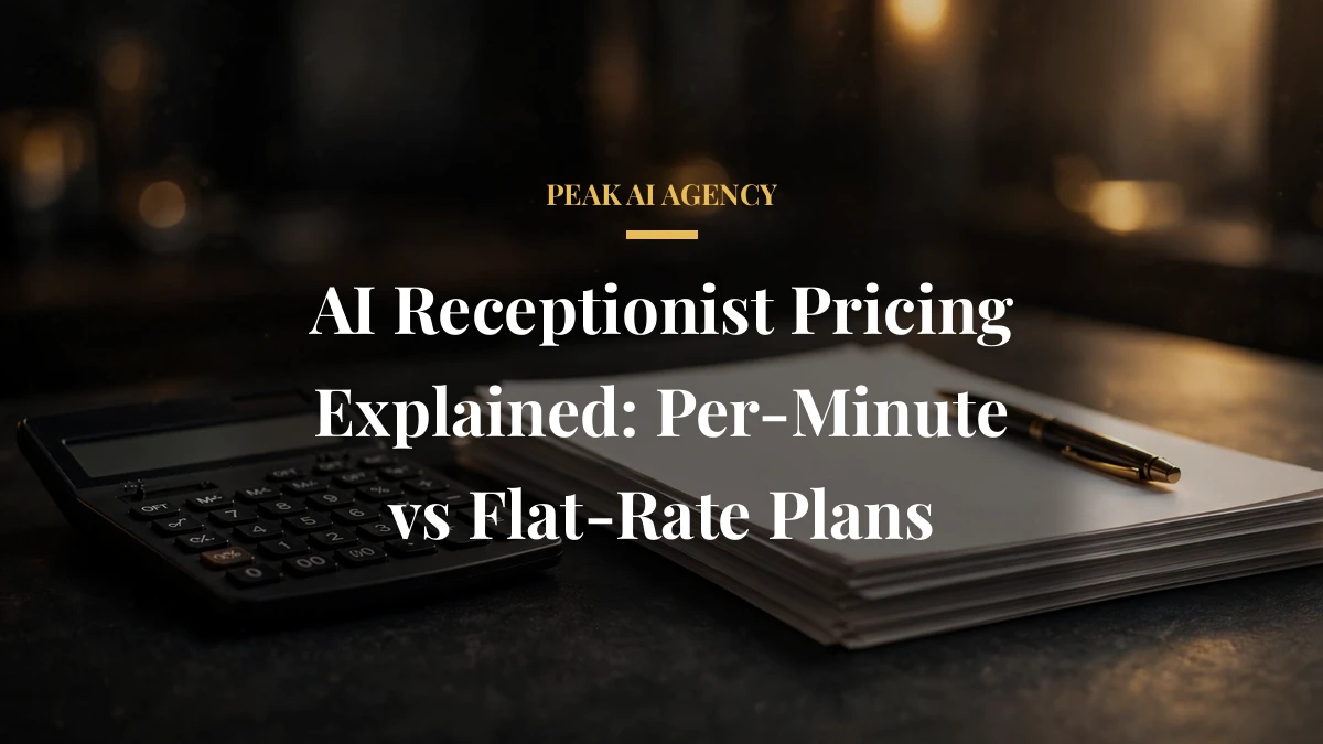 AI Receptionist Pricing Explained: Per-Minute vs Flat-Rate Plans