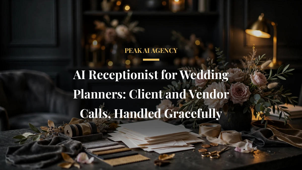 AI Receptionist for Wedding Planners: Client and Vendor Calls, Handled Gracefully