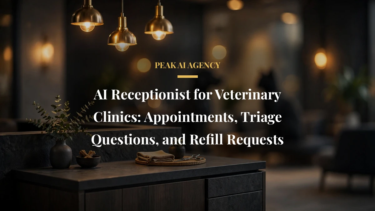 AI Receptionist for Veterinary Clinics: Appointments, Triage Questions, and Refill Requests