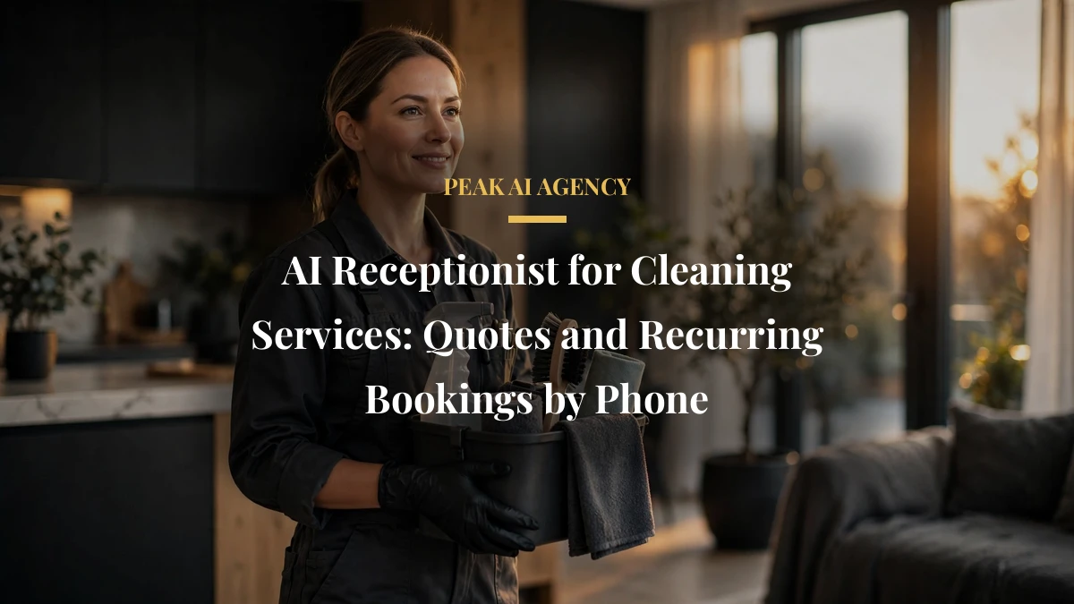 AI Receptionist for Cleaning Services: Quotes and Recurring Bookings by Phone
