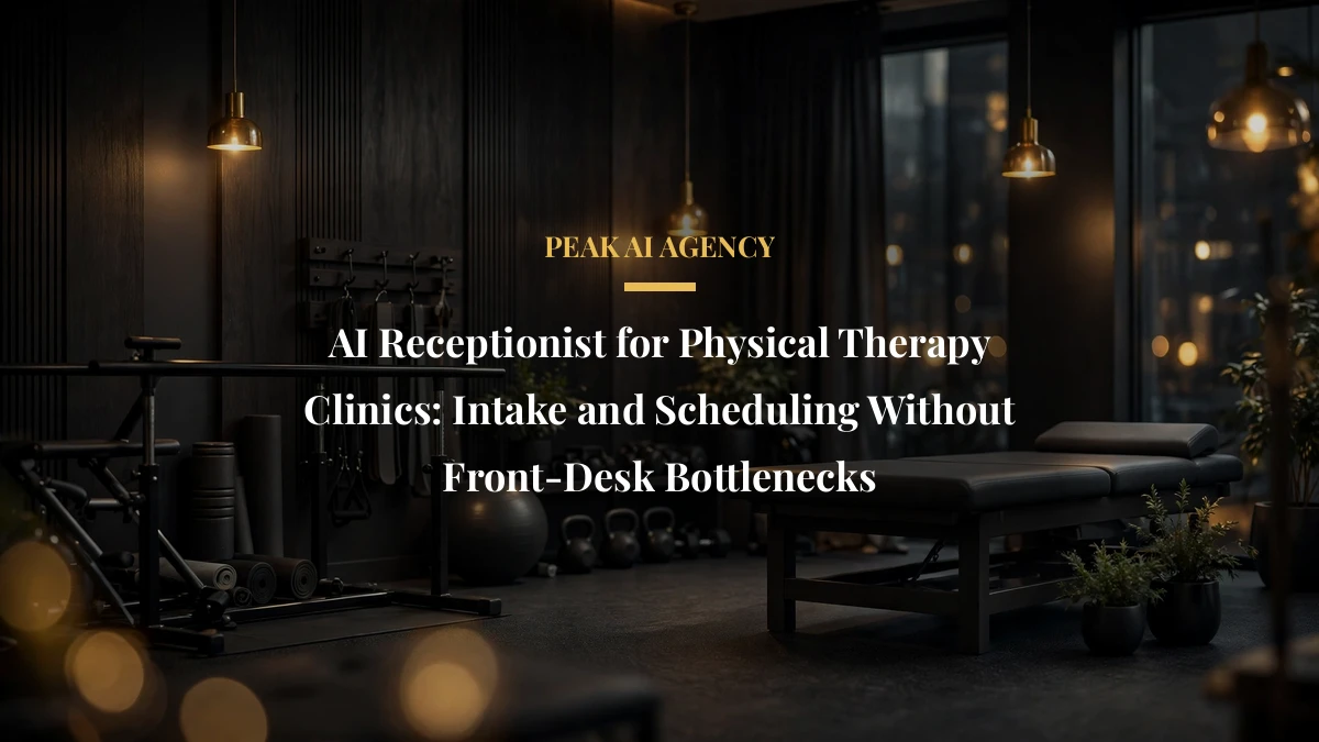 AI Receptionist for Physical Therapy Clinics: Intake and Scheduling Without Front-Desk Bottlenecks
