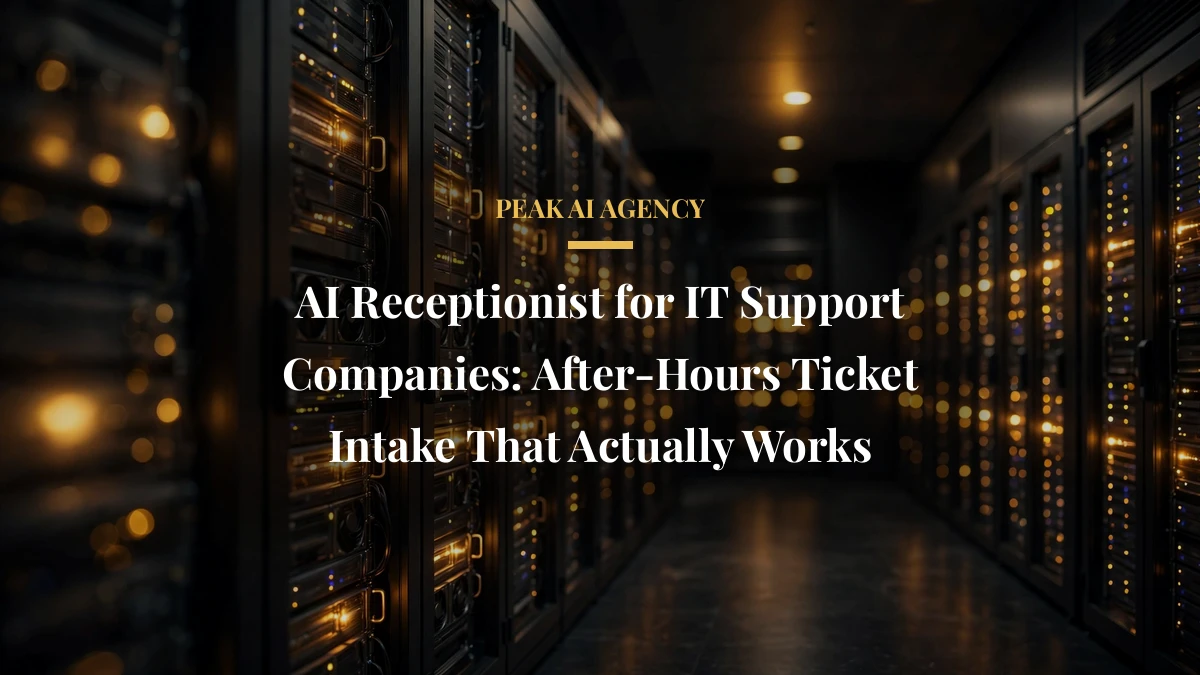 AI Receptionist for IT Support Companies: After-Hours Ticket Intake That Actually Works