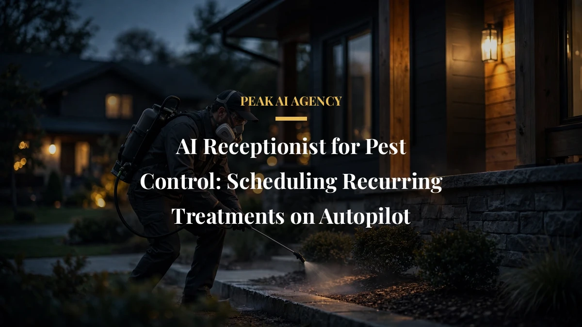 AI Receptionist for Pest Control: Scheduling Recurring Treatments on Autopilot