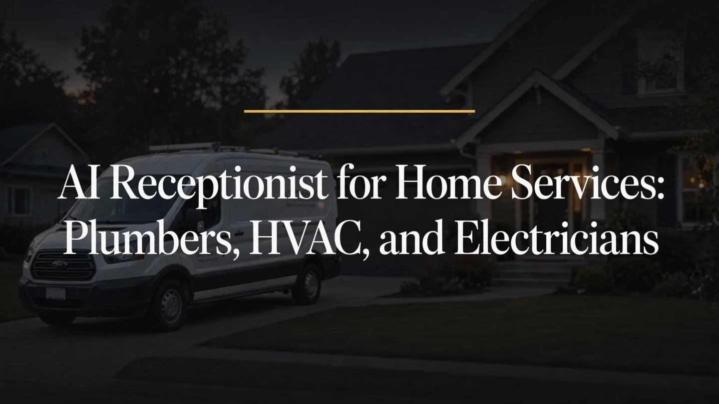 AI Receptionist for Home Services: Plumbers, HVAC, and Electricians