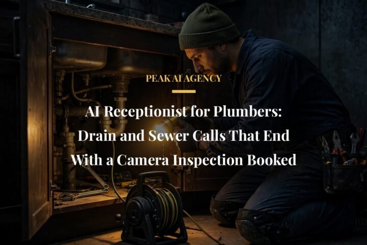 AI receptionist for plumbers booking drain and sewer camera inspections
