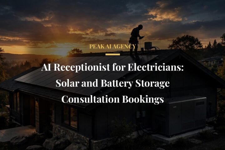 AI receptionist for electricians booking solar and battery storage consultations