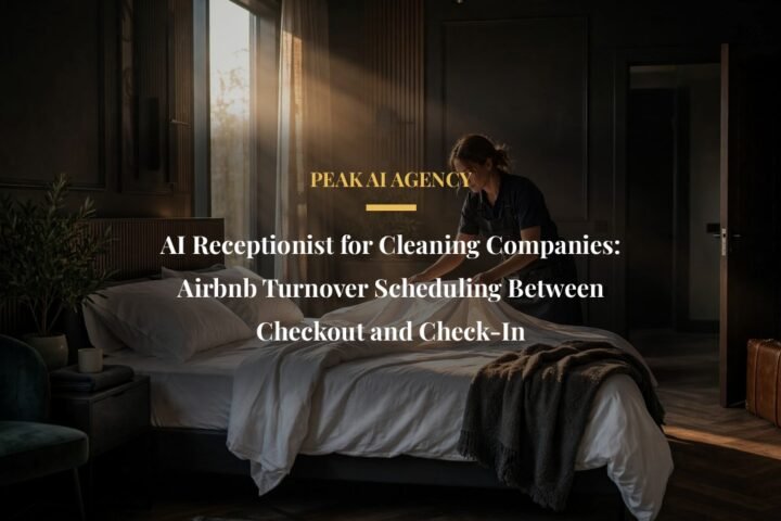AI receptionist for cleaning companies scheduling Airbnb turnover cleans