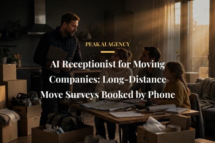 AI receptionist for moving companies booking long-distance move surveys
