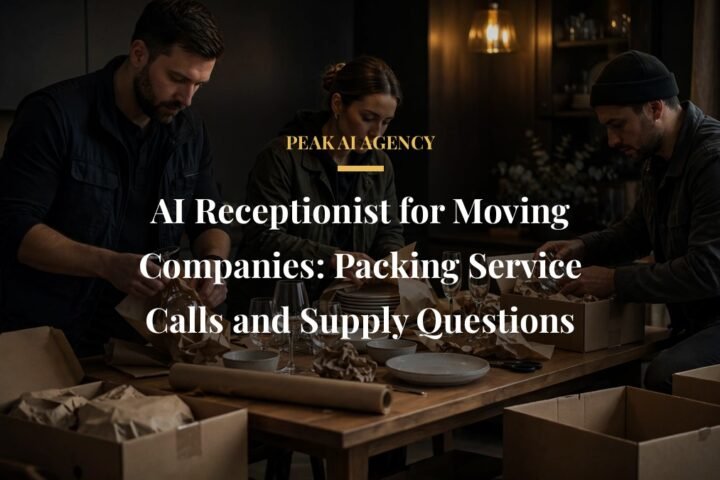 AI receptionist for moving companies booking packing services and answering supply questions