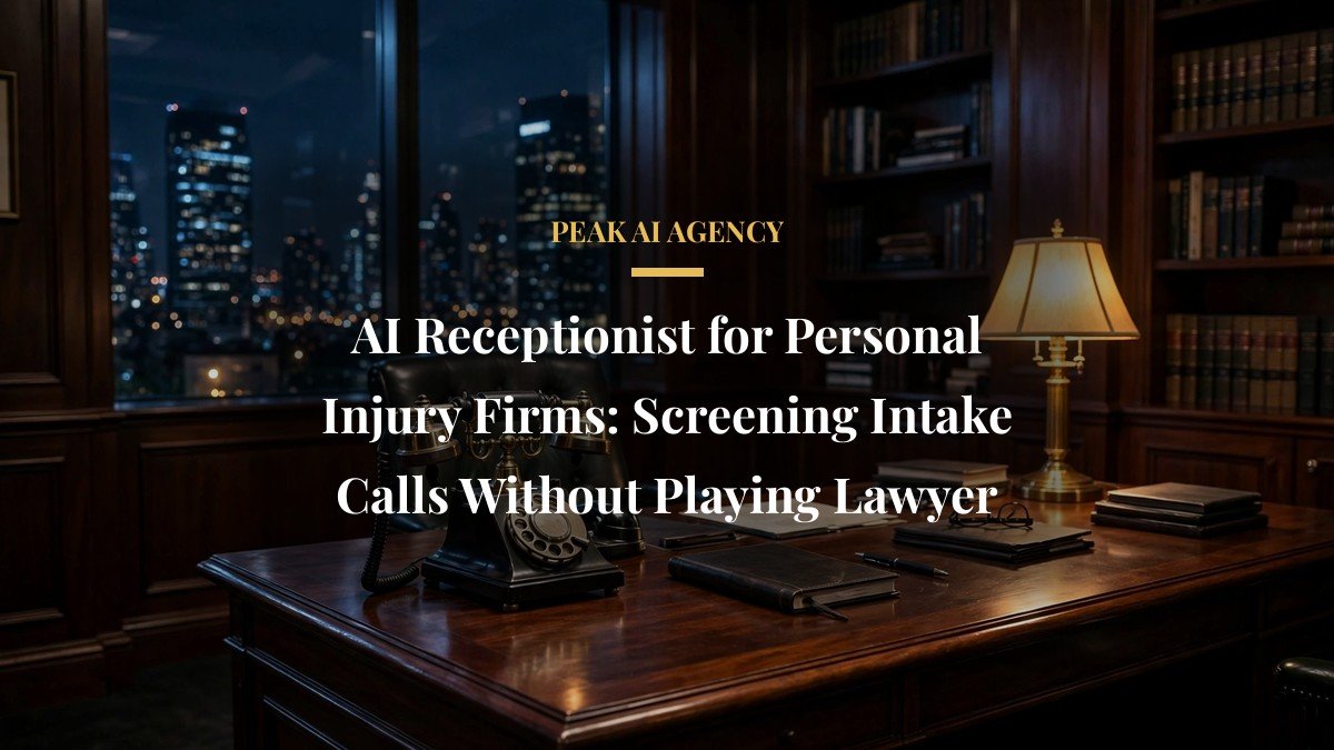 AI Receptionist for Personal Injury Firms: Screening Intake Calls Without Playing Lawyer