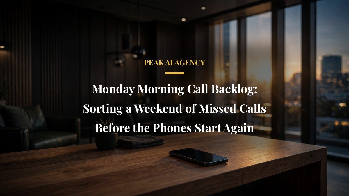 Monday Morning Call Backlog: Sorting a Weekend of Missed Calls Before the Phones Start Again