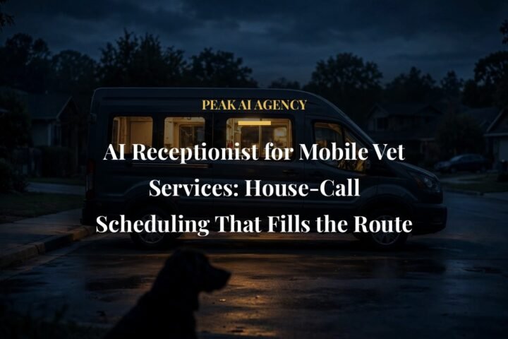 AI receptionist scheduling house calls for mobile veterinary services