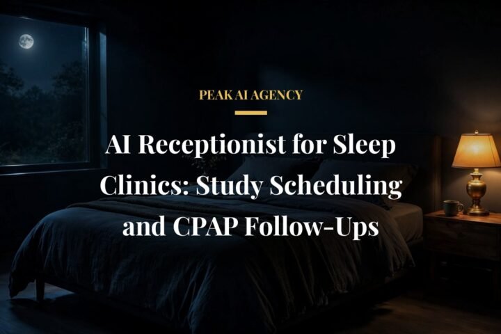 AI receptionist scheduling sleep studies and CPAP follow-ups for sleep clinics