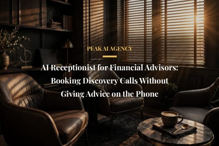 AI receptionist financial advisor discovery call booking