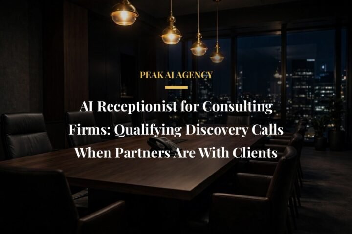 AI receptionist consulting firm discovery intake call