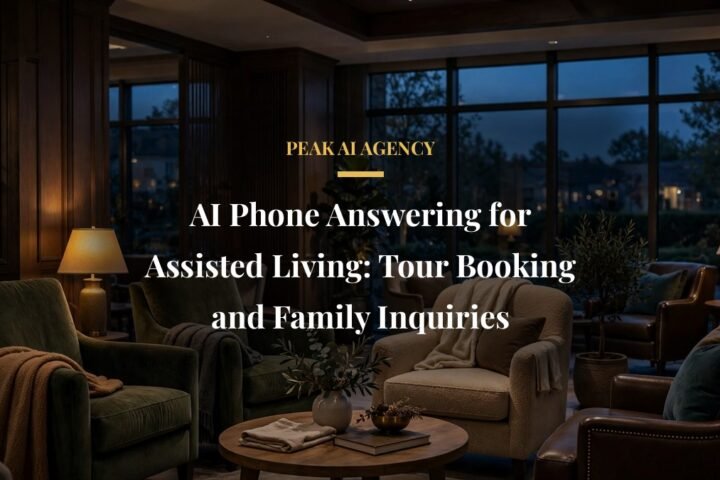 AI phone answering booking tours for assisted living communities