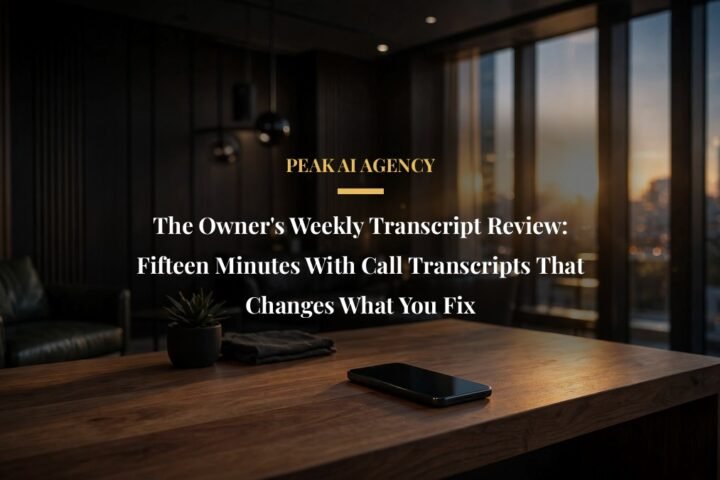 call transcript review for owners - The Owner's Weekly Transcript Review: Fifteen Minutes With Call Transcripts That Changes What You Fix