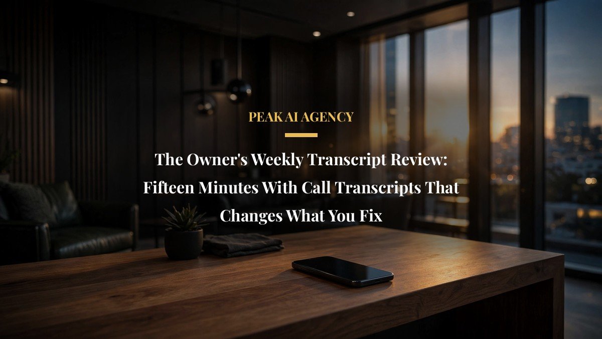 The Owner’s Weekly Transcript Review: Fifteen Minutes With Call Transcripts That Changes What You Fix