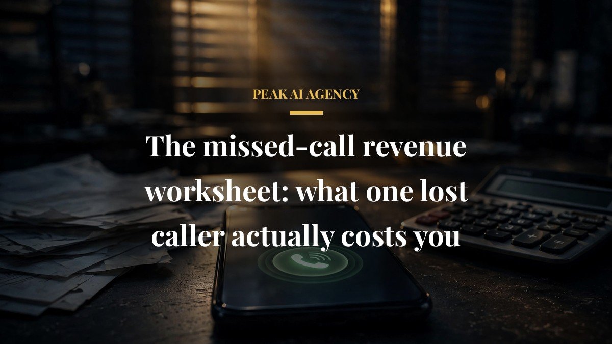 The missed-call revenue worksheet: what one lost caller actually costs you