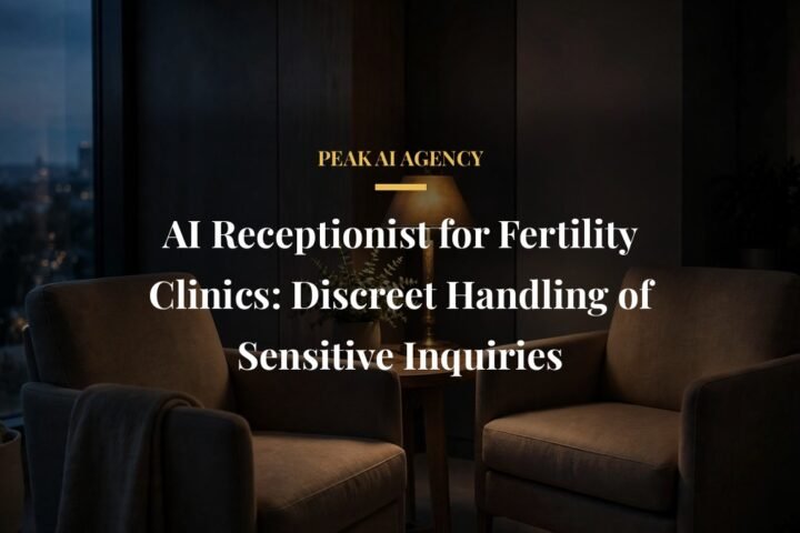AI receptionist handling discreet fertility clinic inquiries