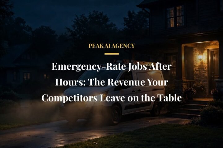 Emergency service van responding to after-hours call at night
