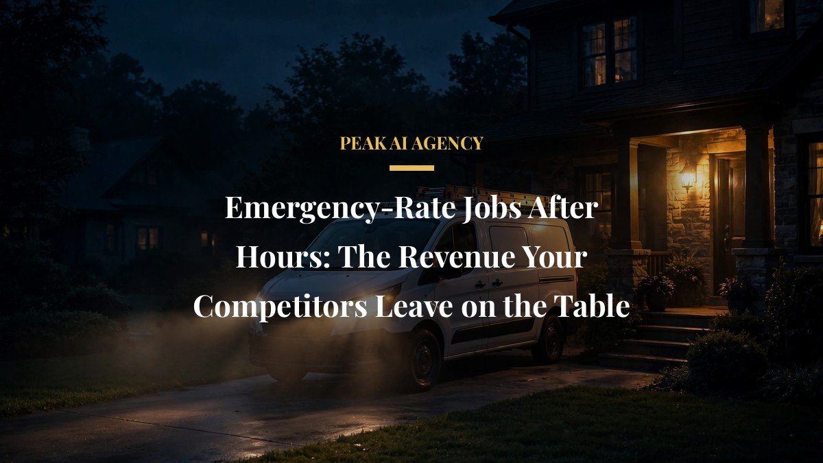 Emergency-Rate Jobs After Hours: The Revenue Your Competitors Leave on the Table